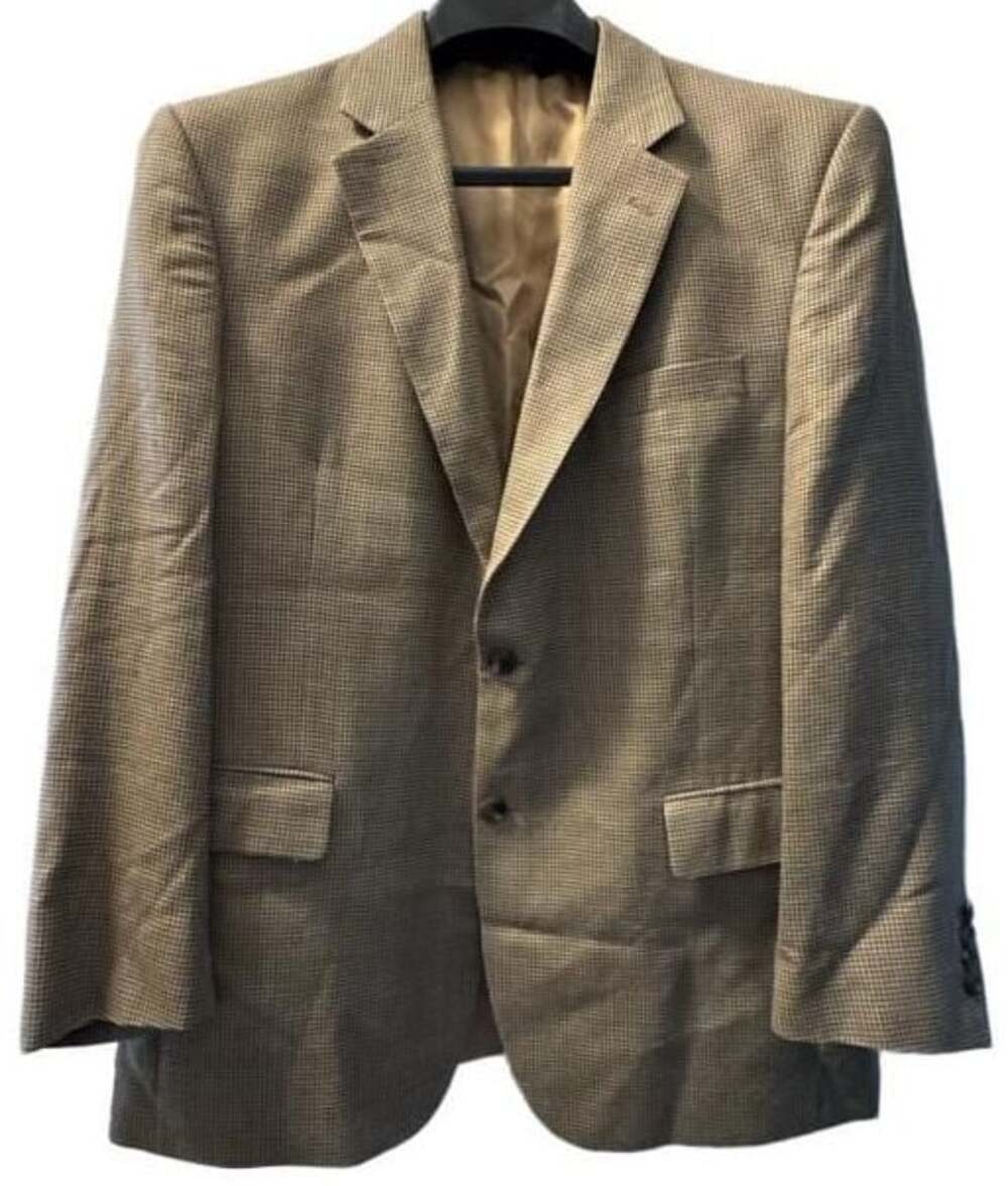 Jos. A. Bank Brown Houndstooth Check Blazer Sport Coat Jacket  Men's 42S (Short)